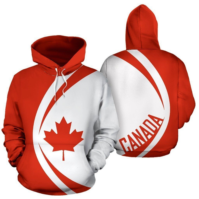 Canada Hoodie Maple Leaf 3d Pr - Street Fashion Canada のレビューと価格