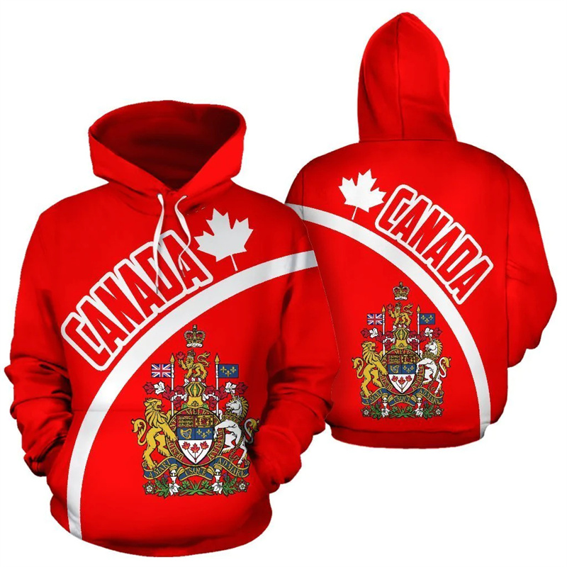 Canada Hoodie Maple Leaf 3d Pr - Street Fashion Canada のレビューと価格