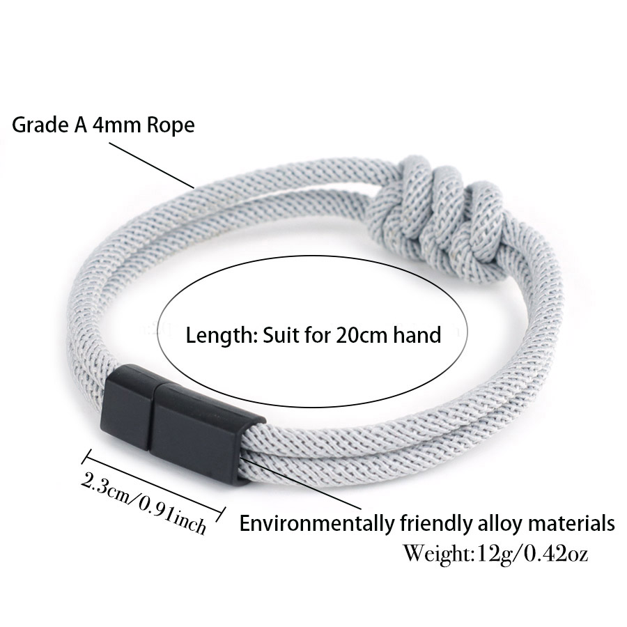 Stylish Men Rope Bracelet High - Street Fashion Milan のレビューと価格