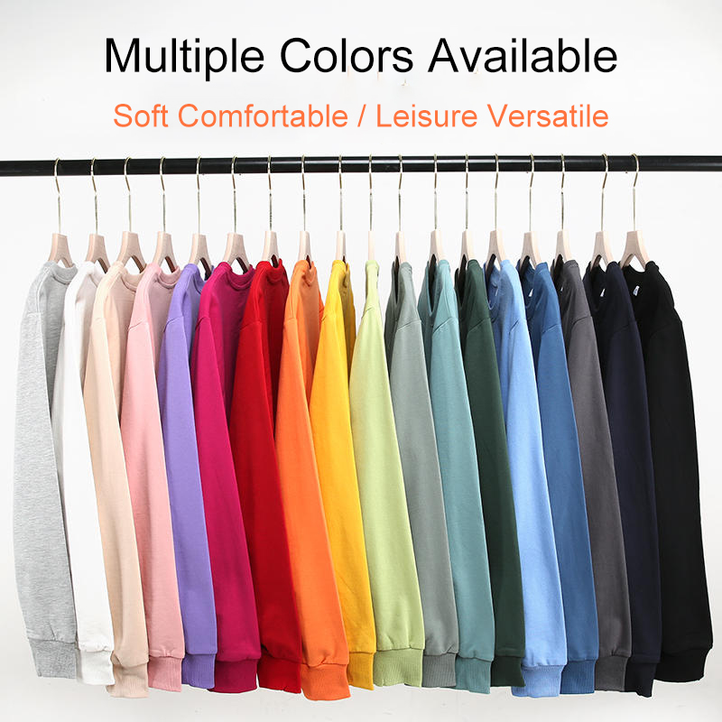 NEW Autumn Women Men Solid Swe - Oversized Crewneck Fleece のレビューと価格