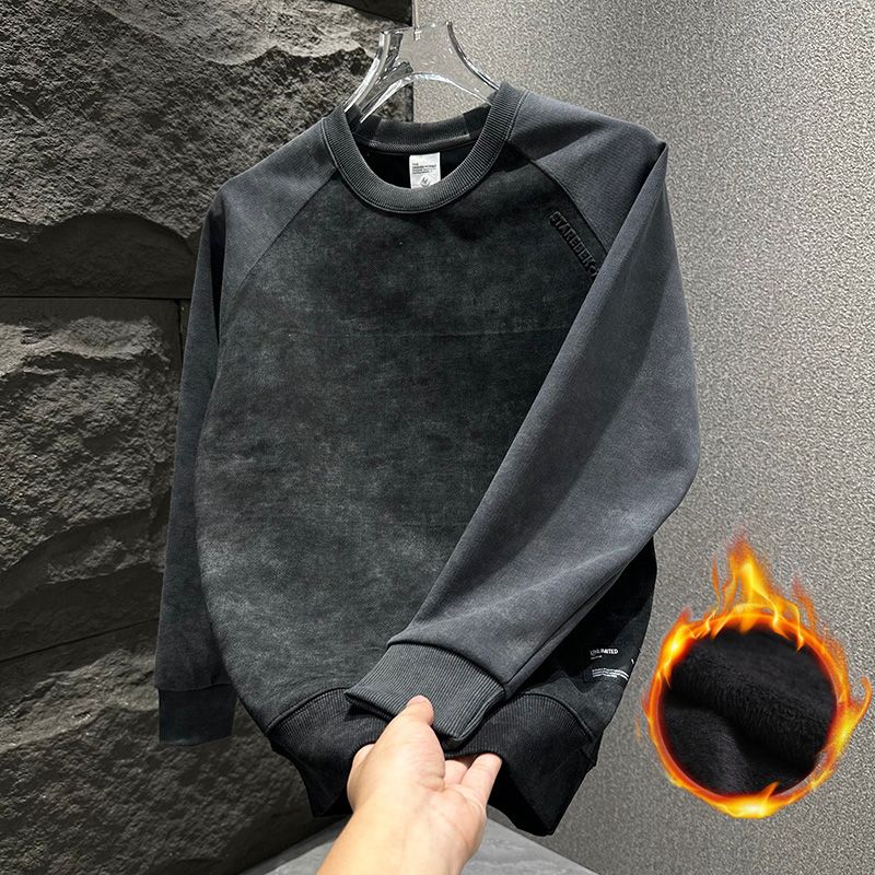 Men's Oversize Fleece Lined Lo - Oversized Crewneck Fleece のレビューと価格