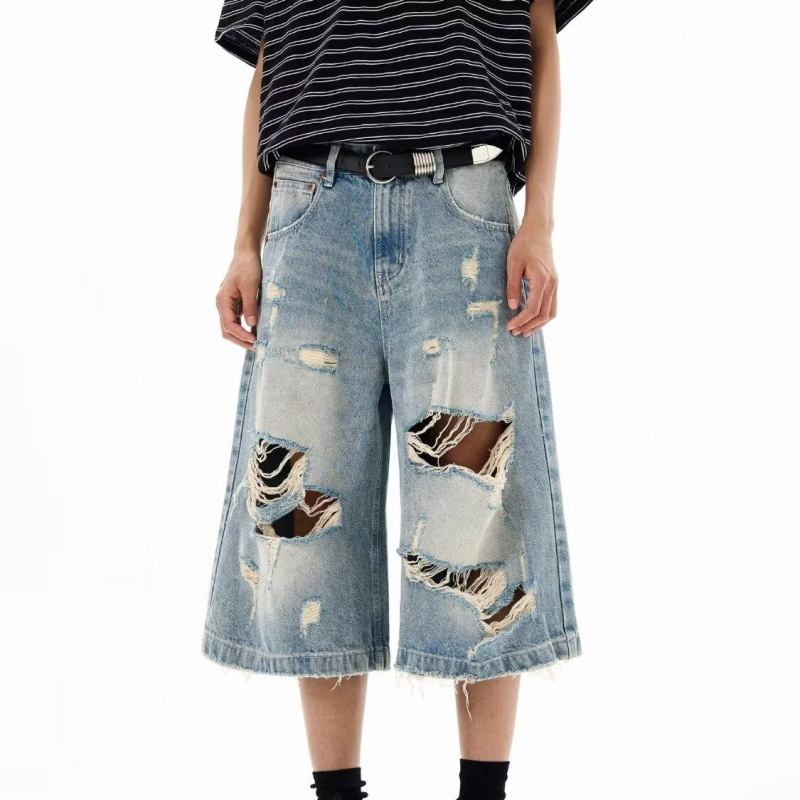 New Men Vintage Ripped Baggy S - Street Fashion News のレビューと価格