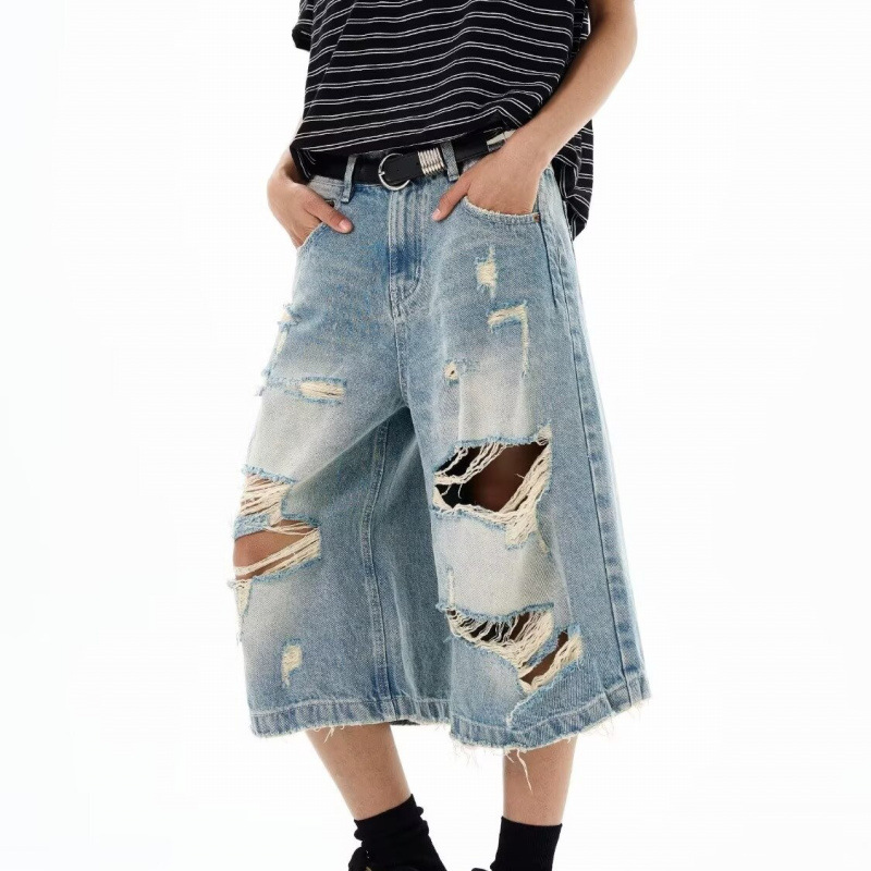 New Men Vintage Ripped Baggy S - Street Fashion News のレビューと価格