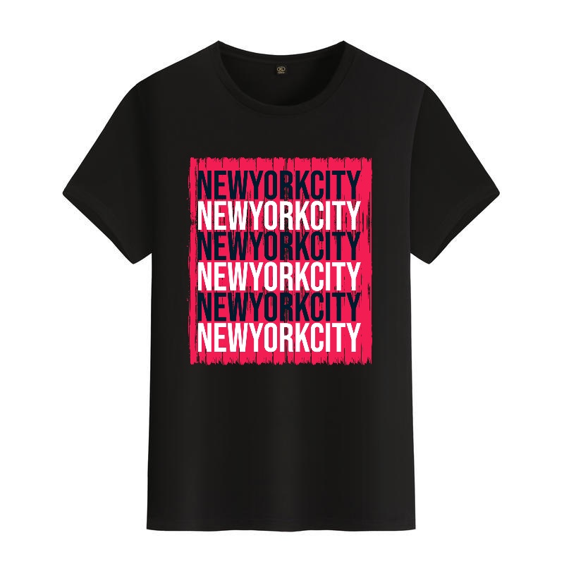 Men's Black Round-Neck Short-S - Street Fashion New York のレビューと価格
