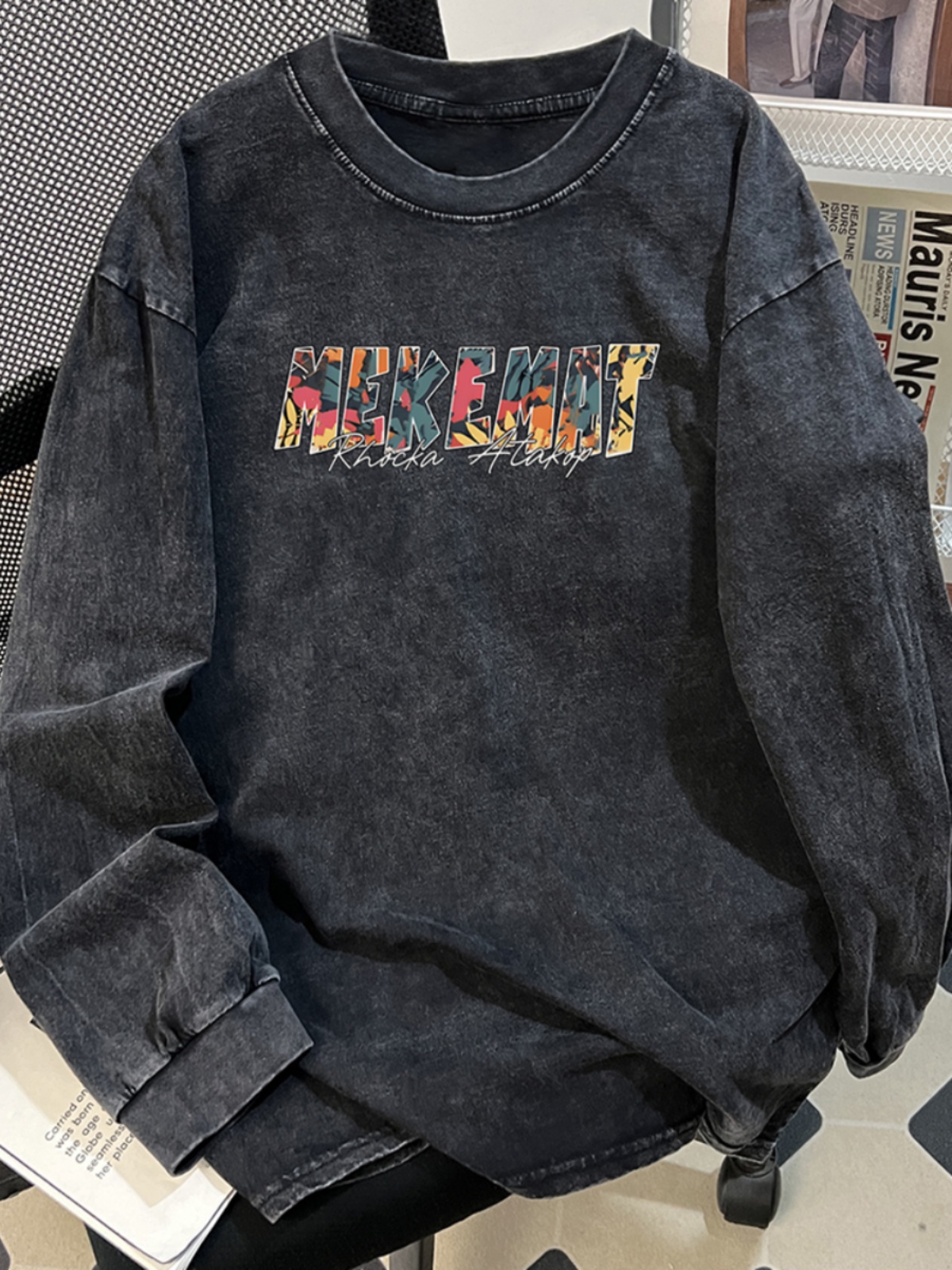 Outlet Washed Long Sleeve T-Sh - Street Fashion Outlet のレビューと価格