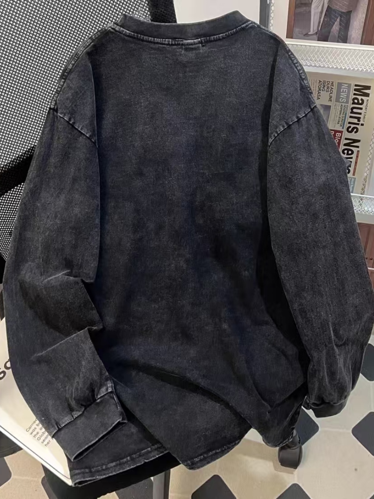 Outlet Washed Long Sleeve T-Sh - Street Fashion Outlet のレビューと価格