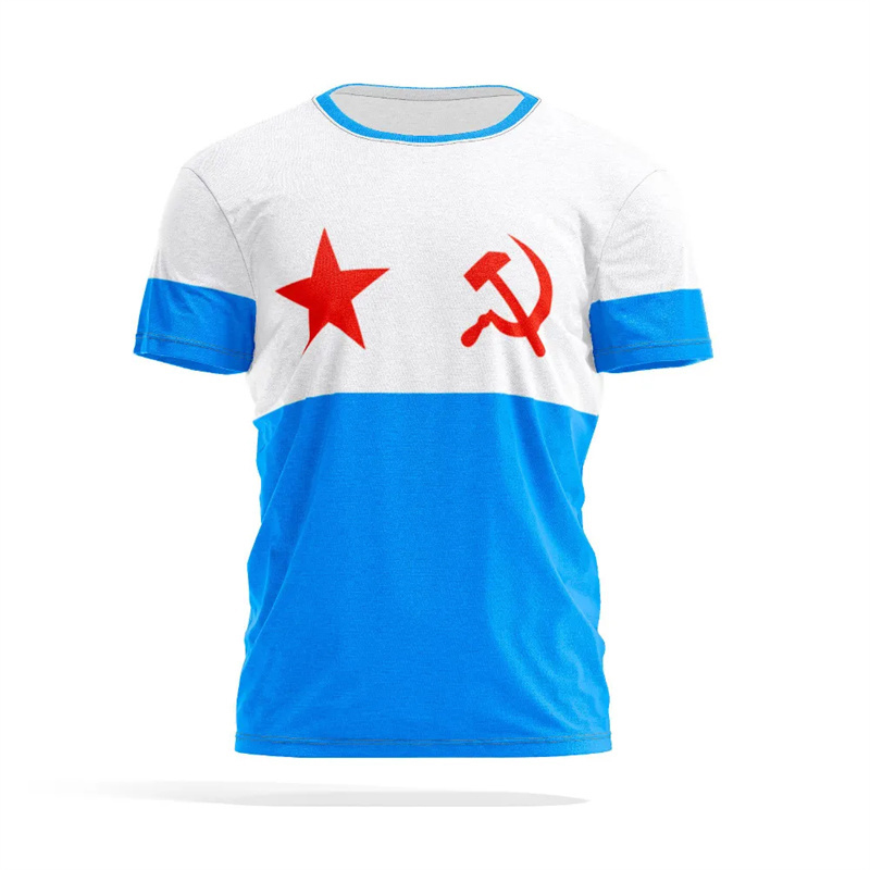 Russian Flag 3D Print T-shirt  - Street Fashion Russia のレビューと価格